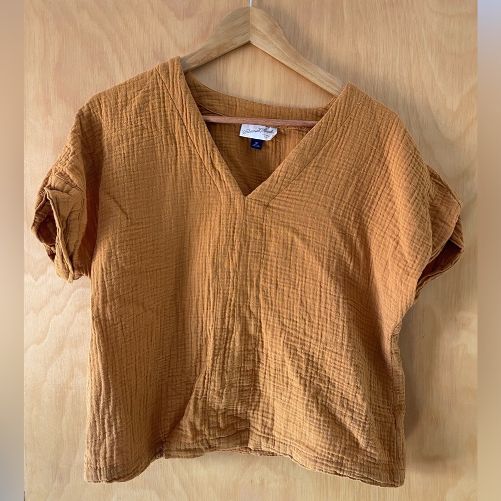 Universal Threads Bronze 100% Cotton Medium Women’a Shirt
